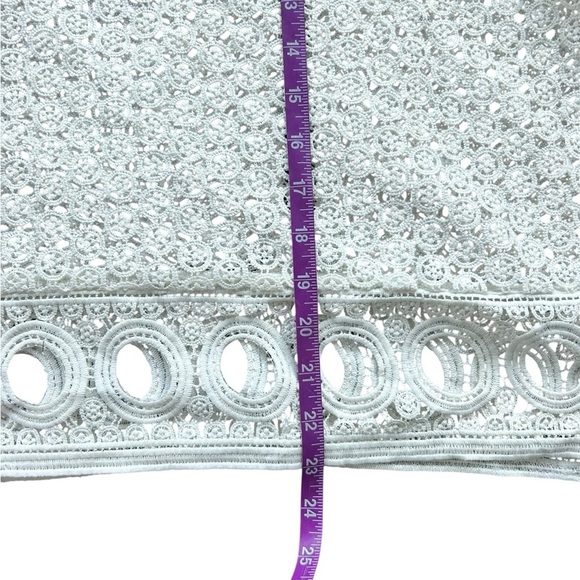 Anthropologie English factory white crochet cutout blouse - Picture 4 of 8